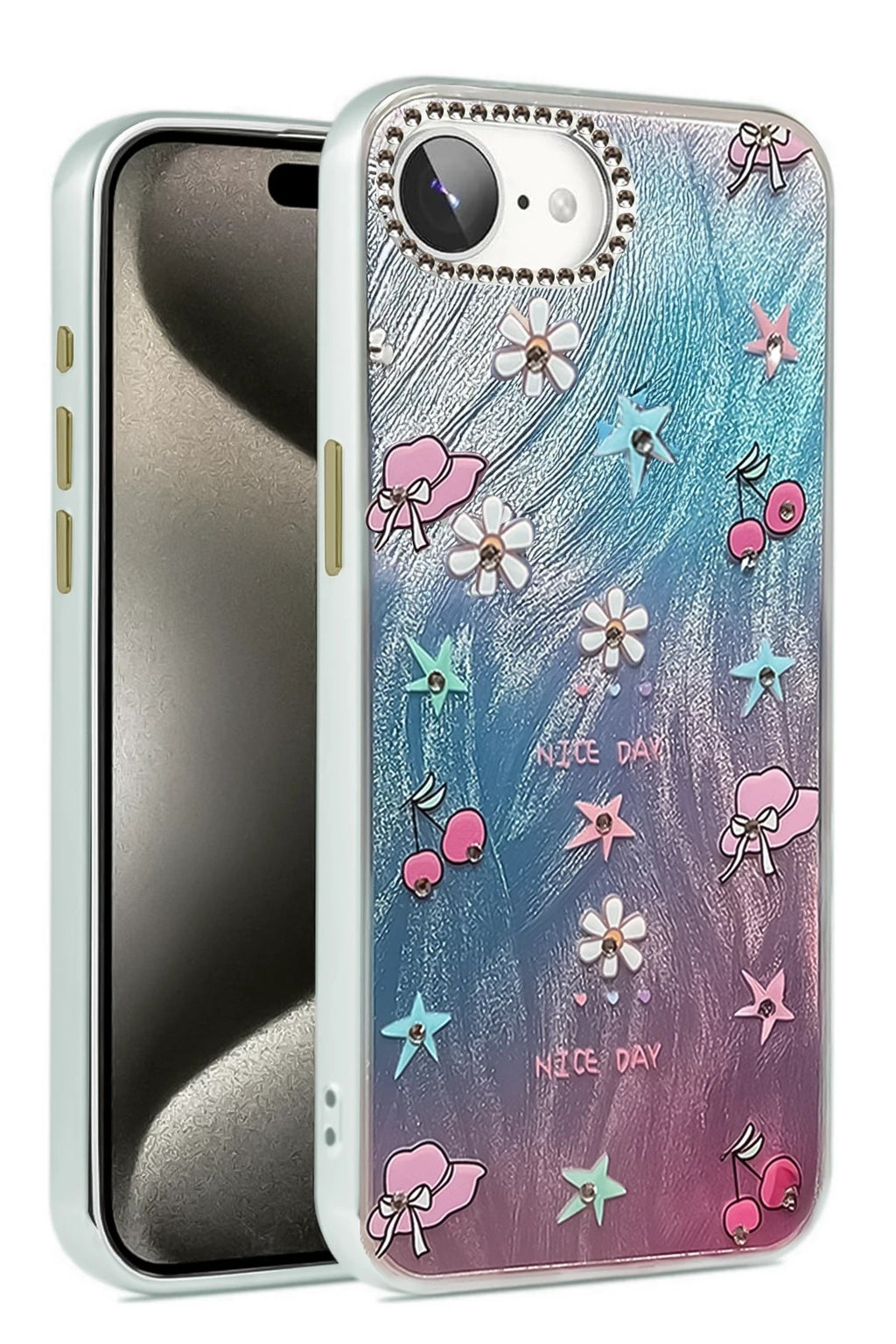 Mey İthalat® iPhone 16E Kılıf Blade Aynalı Desenli Kapak - Desen 4