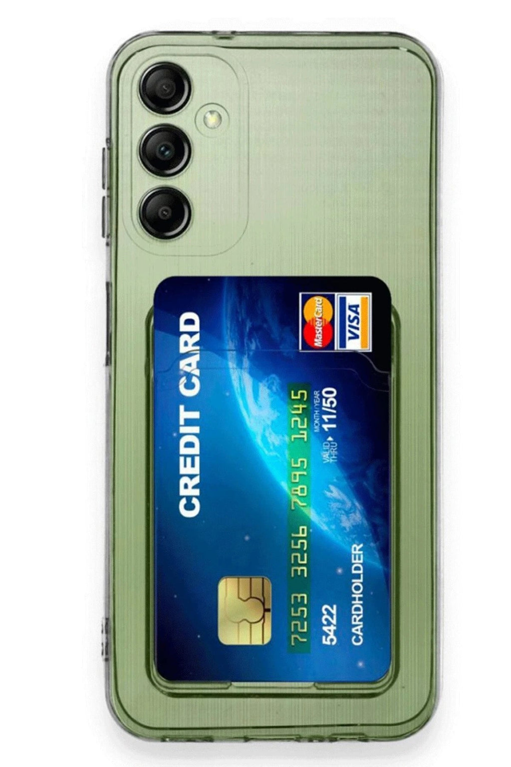 Mey İthalat® Samsung Galaxy A16 5G Kılıf Kart Şeffaf Silikon - Şeffaf