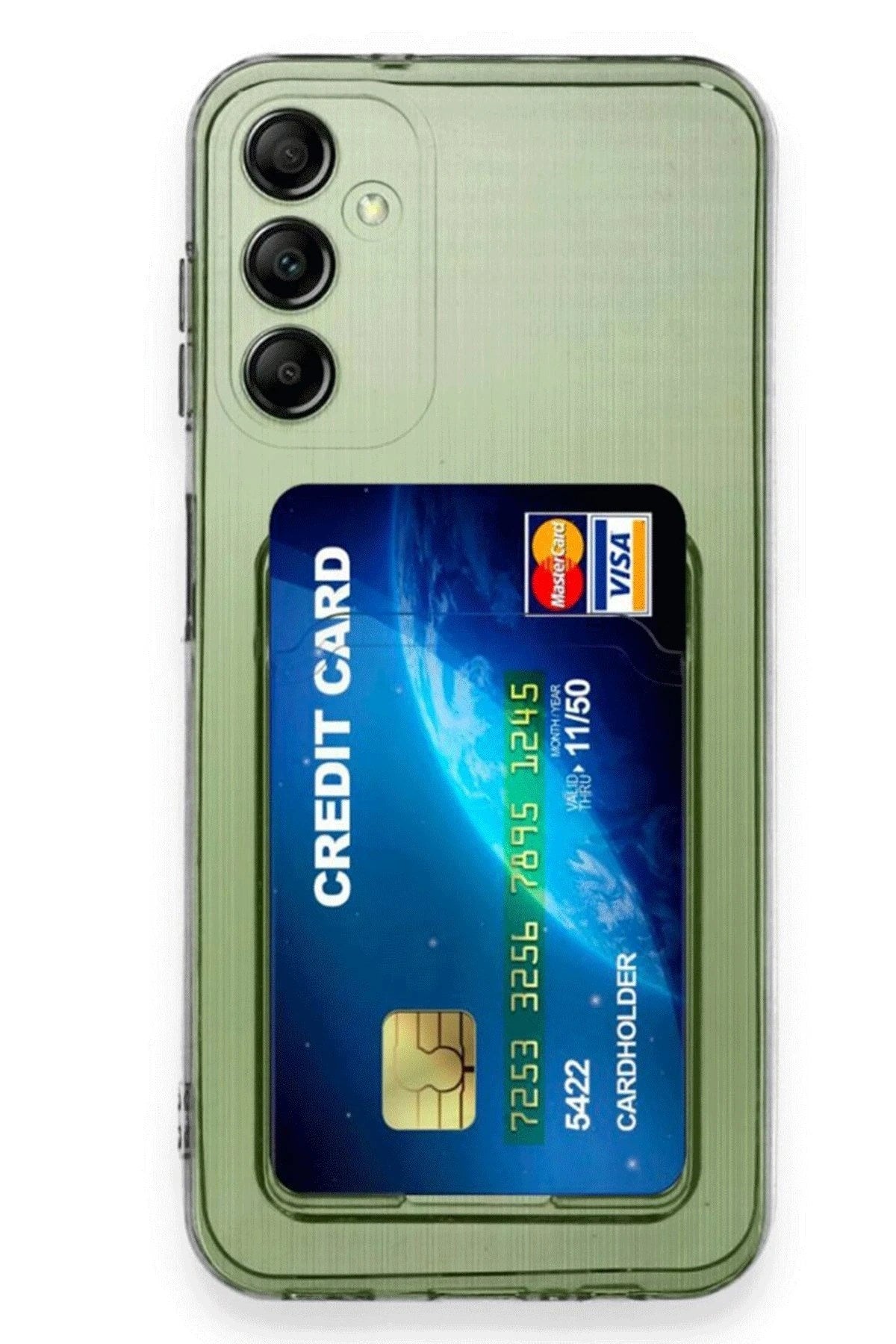 Mey İthalat® Samsung Galaxy A16 5G Kılıf Kart Şeffaf Silikon - Şeffaf