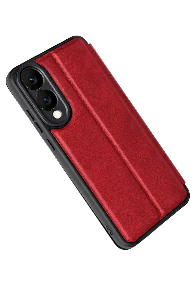 Mey İthalat® Samsung Galaxy S25 Edge Flip Cover - Kırmızı