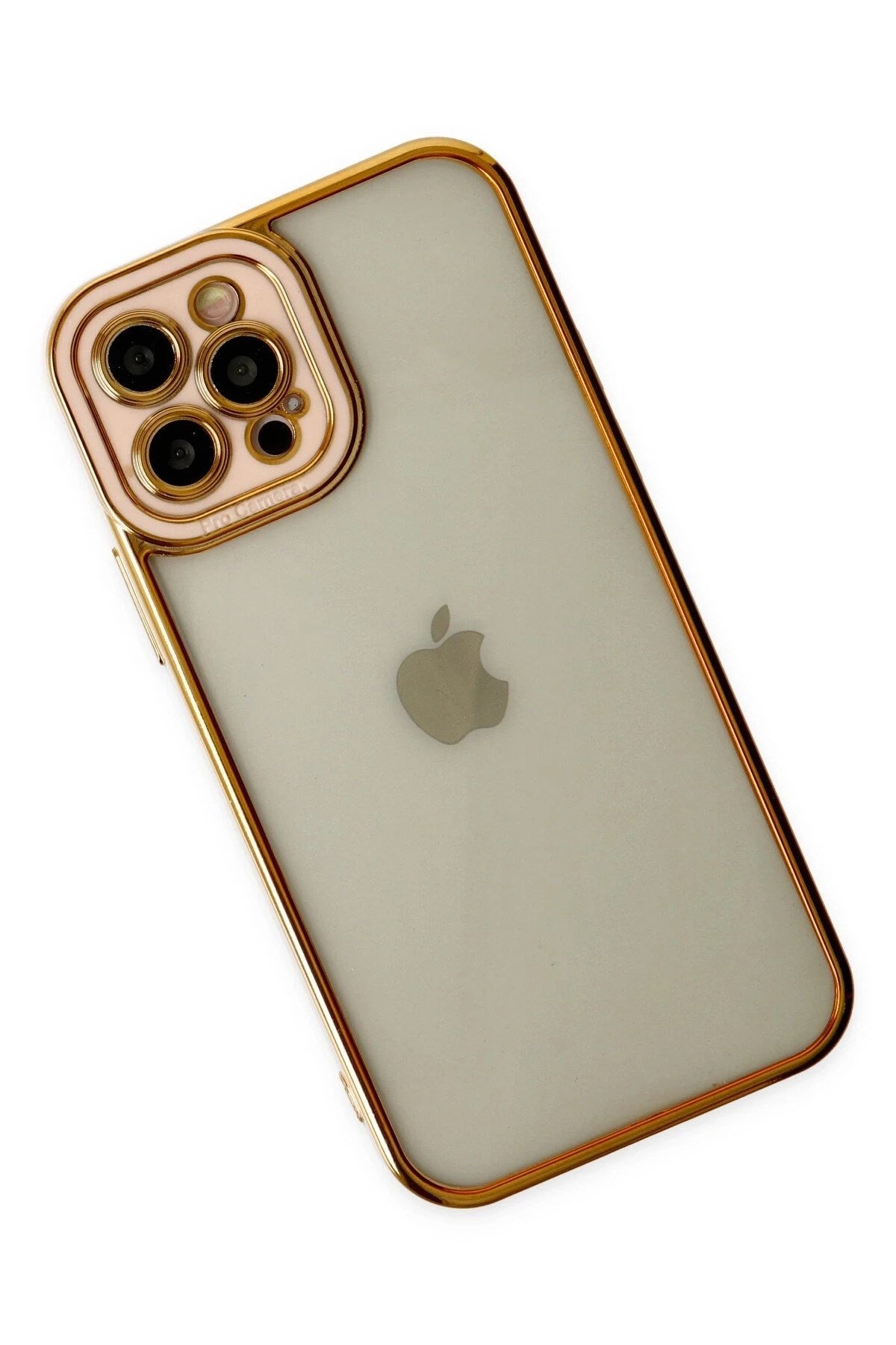 Mey İthalat® iPhone 12 Pro Kılıf Liva Lens Silikon - Rose