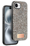 Mey İthalat® iPhone 16E Bright Simli Kapak - Çöl Titanyum