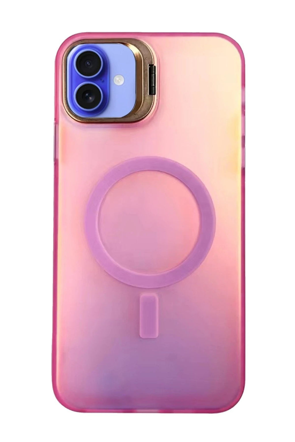 Mey İthalat® iPhone 16 Plus Kılıf Primera Magsafe Standlı Kapak - Pembe