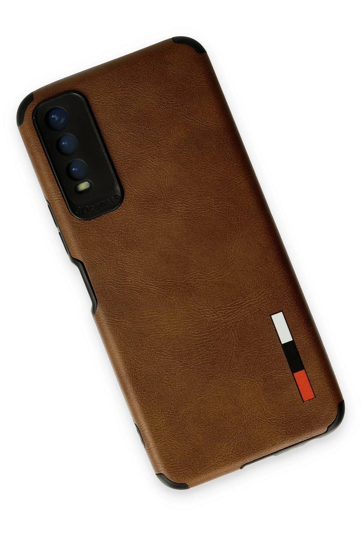 Mey İthalat® Vivo Y11S Kılıf Loop Deri Silikon - Kahverengi