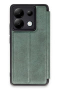 Mey İthalat® Redmi Note 13 Pro 5G Kılıf Flip Cover - Koyu Yeşil