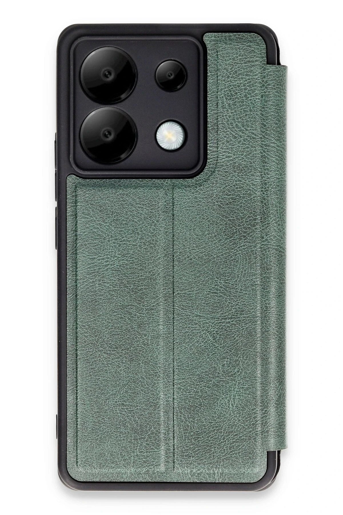 Mey İthalat® Redmi Note 13 Pro 5G Kılıf Flip Cover - Koyu Yeşil