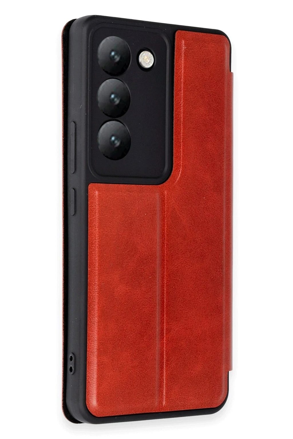 Mey İthalat® Vivo V30 Lite 4G Kılıf Flip Cover - Kırmızı
