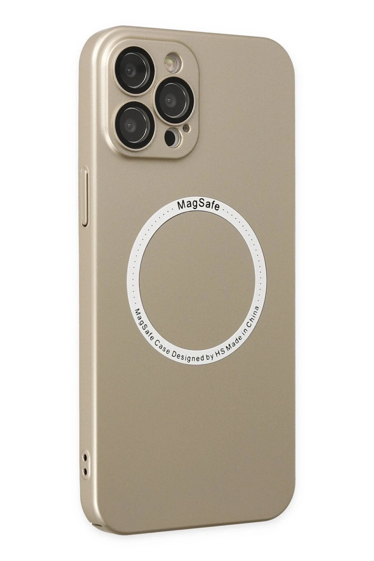 Mey İthalat® iPhone 12 Pro Kılıf Jack Magneticsafe Lens Silikon - Gold