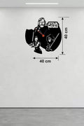 Mey İthalat® Star Wars Temalı Ahşap Duvar Saati - 40x40 cm Lazer Kesim Dekoratif