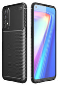 Mey İthalat® Realme 7 Kılıf Auto Focus Karbon Kapak - Siyah