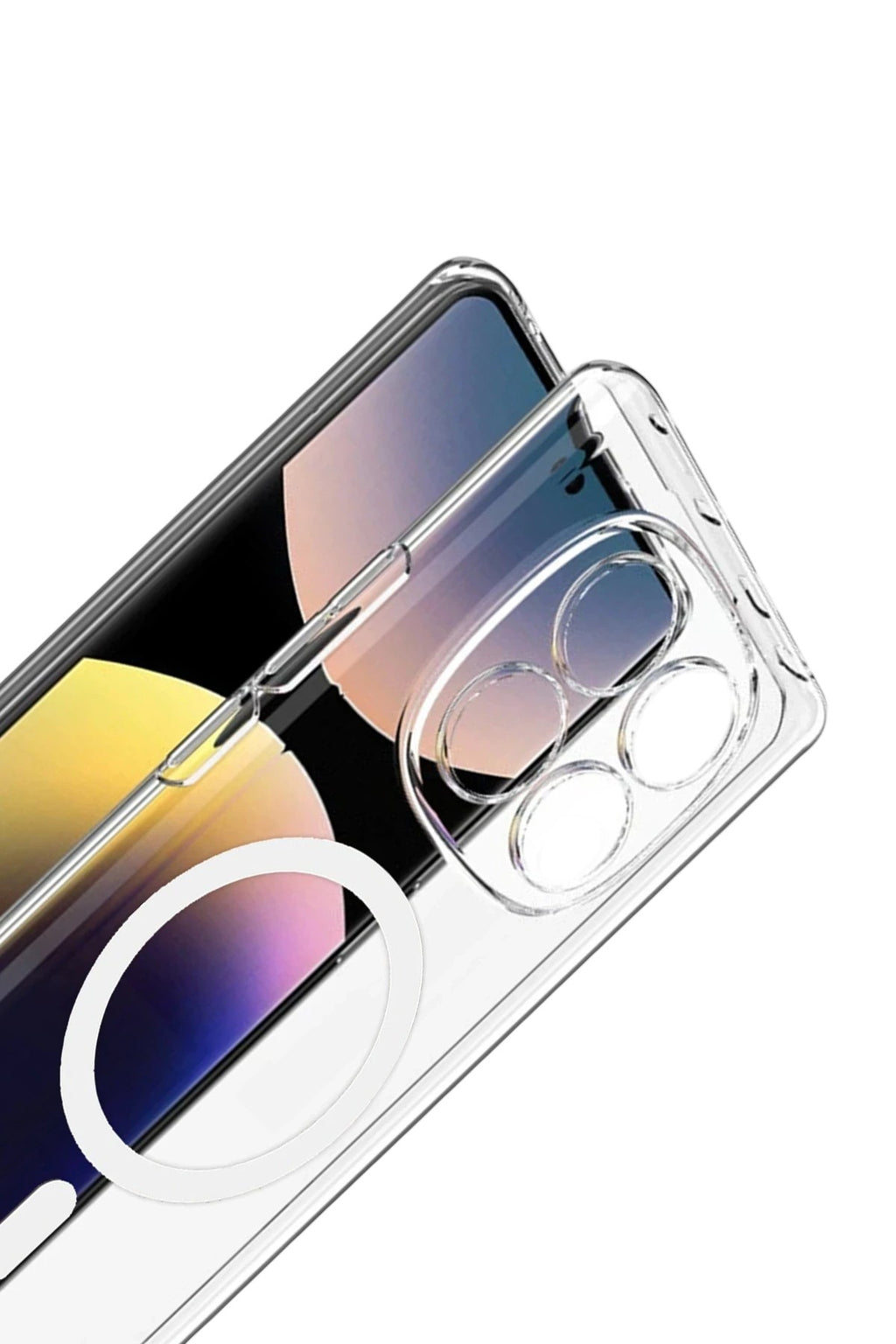 Mey İthalat® Redmi Note 14 Pro 4G Combo Sert Şeffaf Magsafe Kapak - Şeffaf
