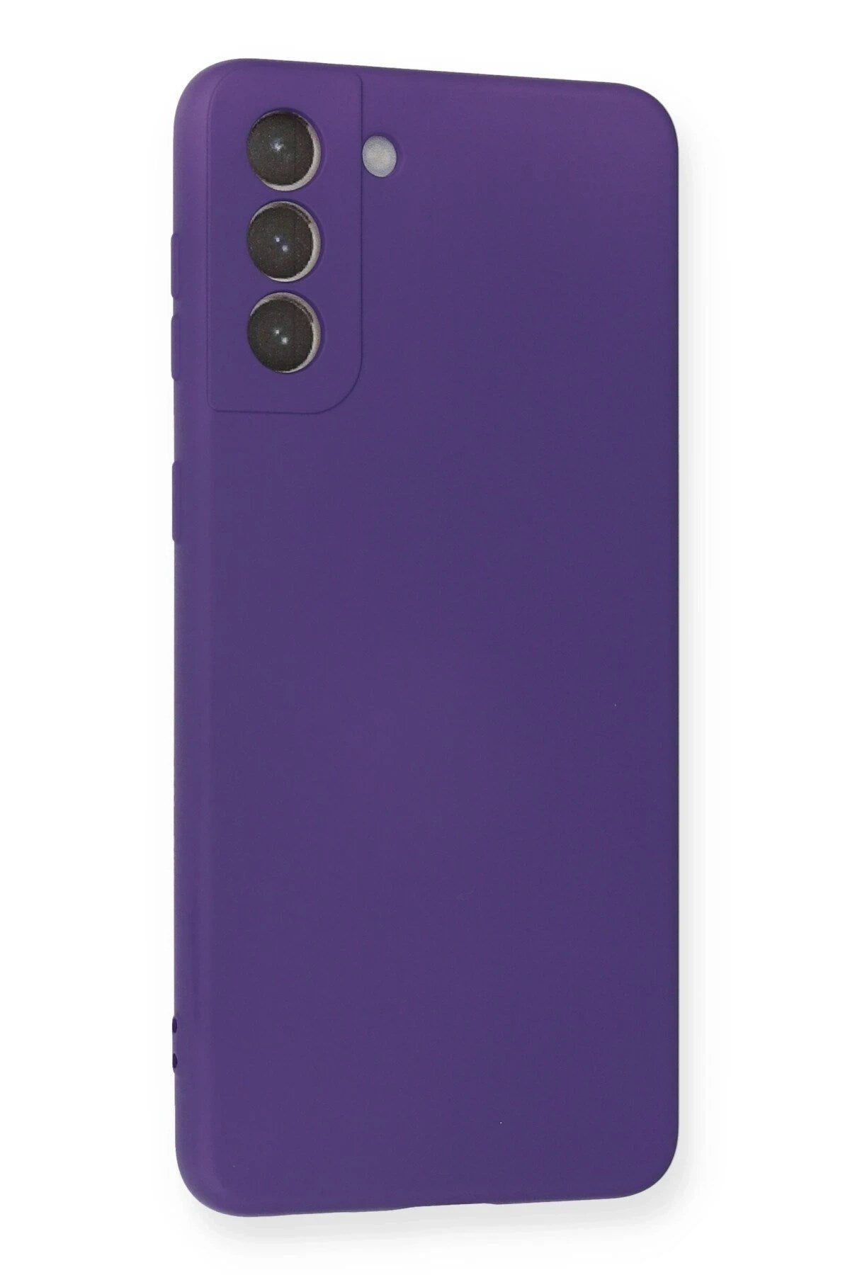 Mey İthalat® Samsung Galaxy S21 Plus Kılıf Nano içi Kadife Silikon - Mor