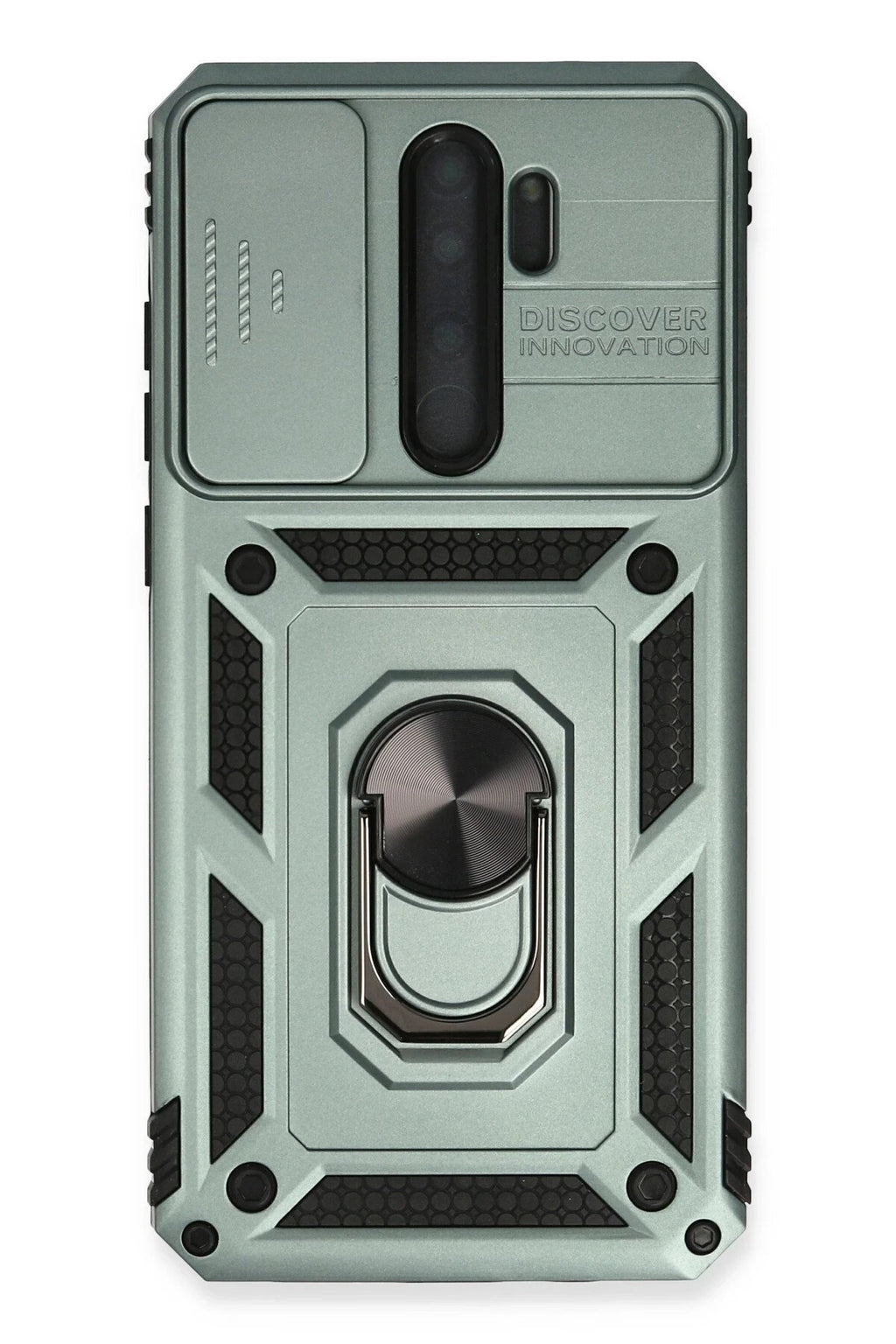 Mey İthalat® Redmi Note 8 Pro Kılıf Pars Lens Yüzüklü Silikon - Yeşil