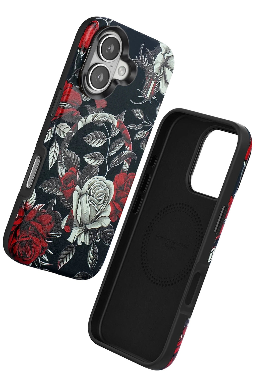 Mey İthalat® iPhone 16 Flower Series Magsafe Kapak - Siyah