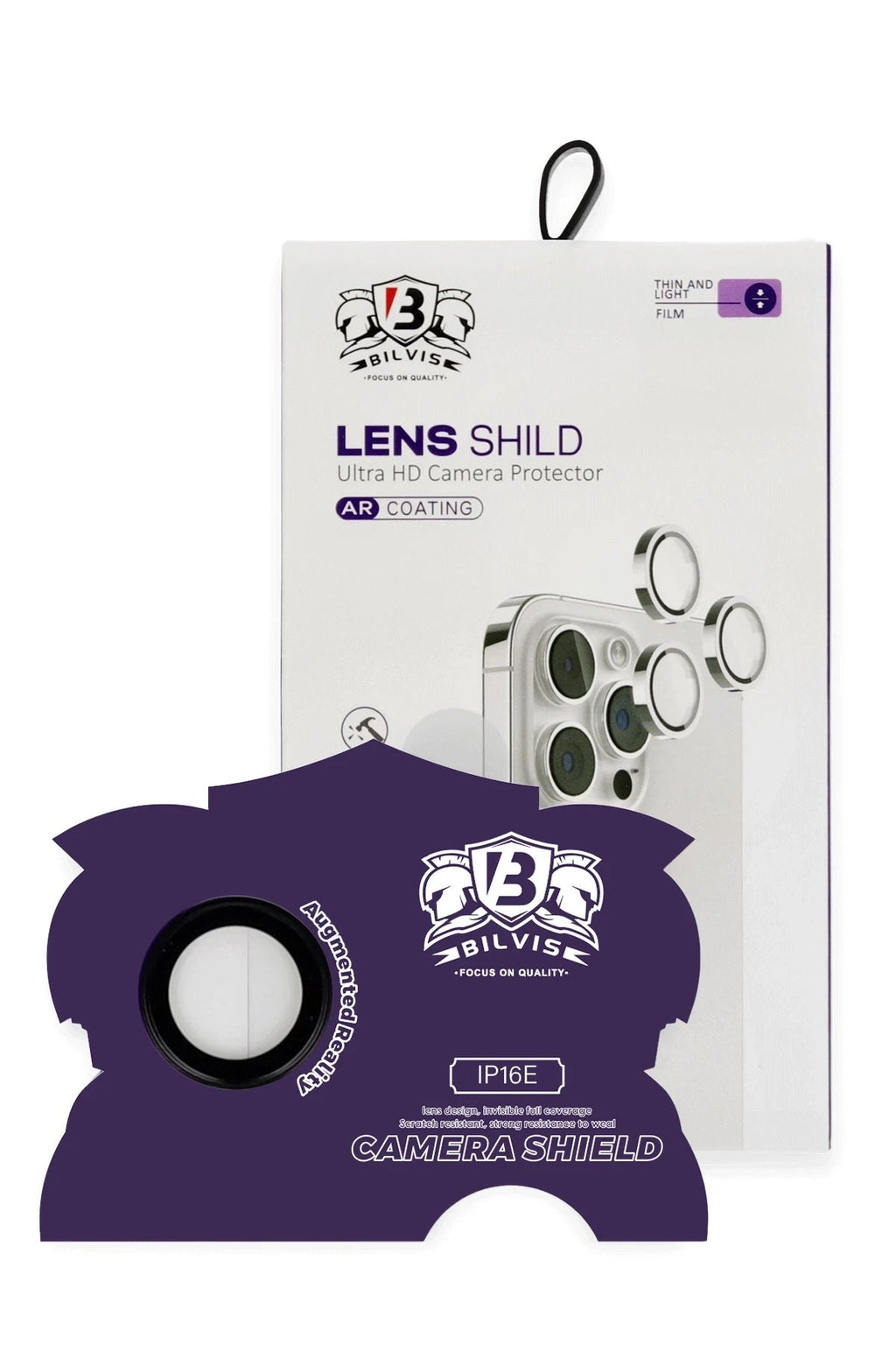 Mey İthalat® iPhone 16E Bilvis Titan Kamera Lens - Siyah