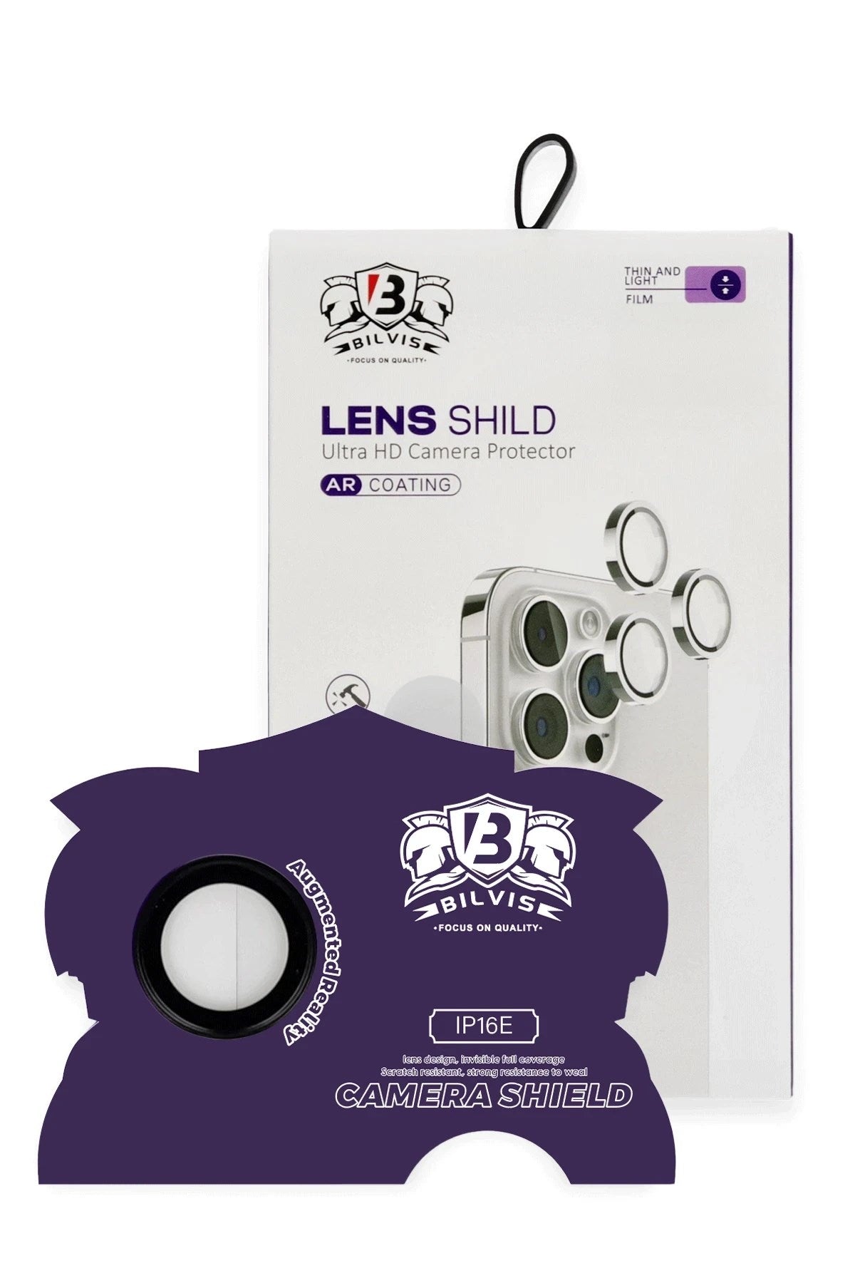 Mey İthalat® iPhone 16E Bilvis Titan Kamera Lens - Siyah