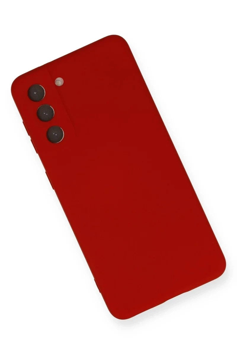 Mey İthalat® Samsung Galaxy S21 Kılıf Nano içi Kadife Silikon - Kırmızı
