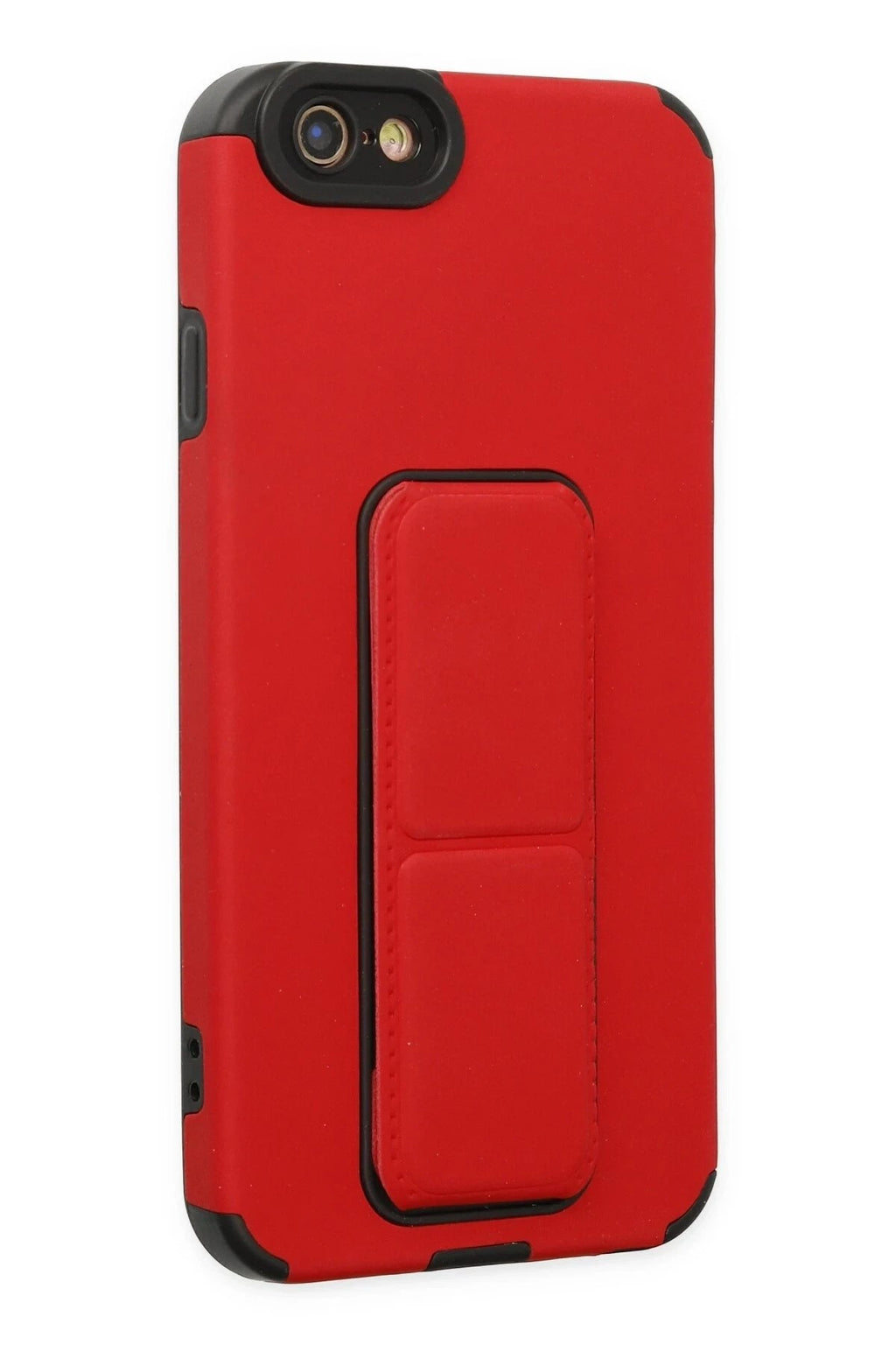 Mey İthalat® iPhone 6 Kılıf Mega Standlı Silikon - Kırmızı