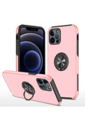 Mey İthalat® iPhone 12 Pro Max Kılıf Elit Yüzüklü Kapak - Pembe