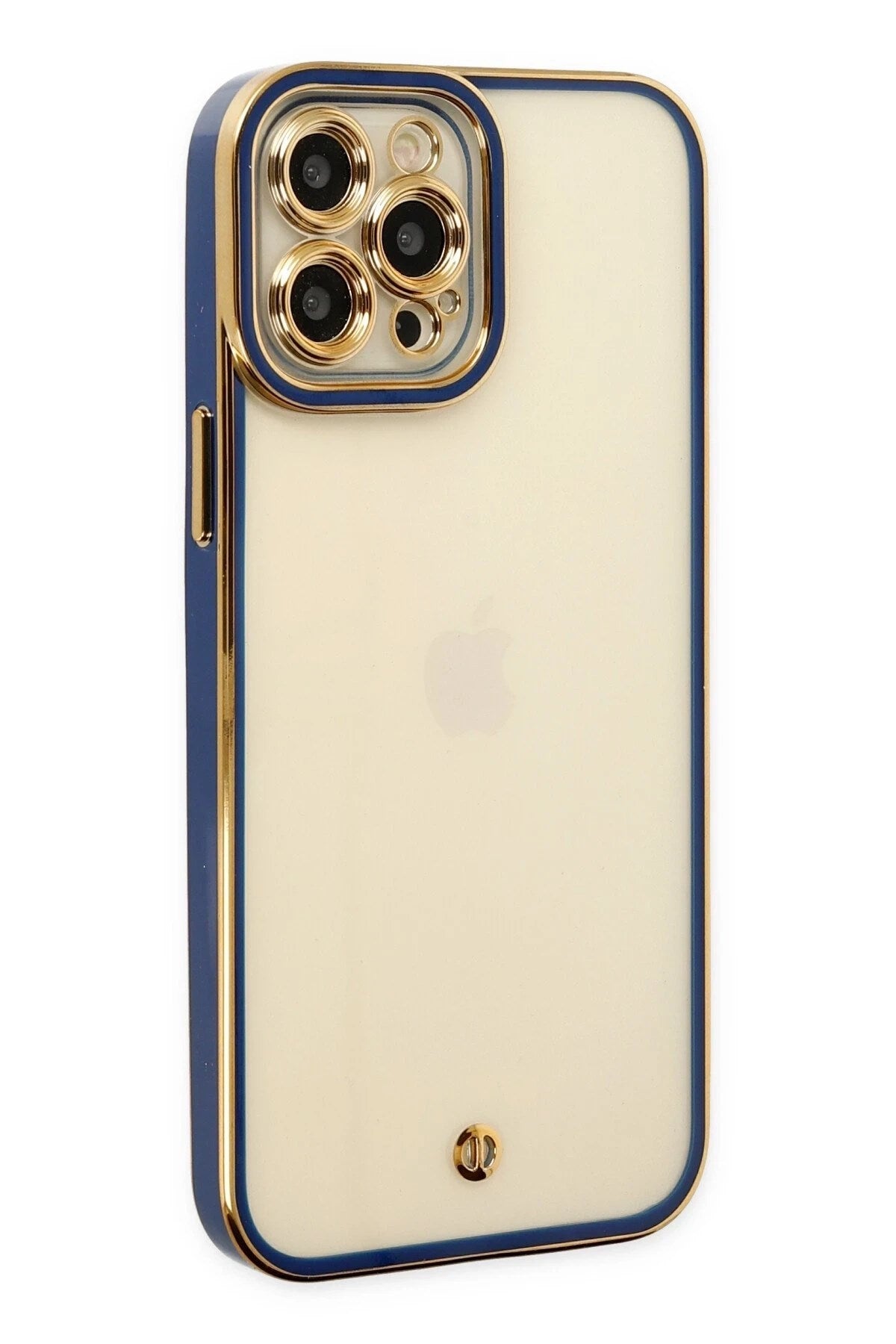 Mey İthalat® iPhone 12 Pro Kılıf Liva Lens Silikon - Mavi