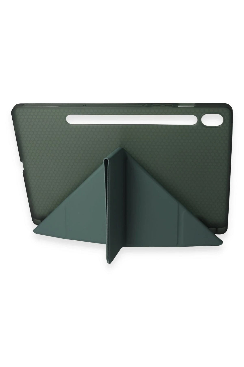 Mey İthalat® Samsung Galaxy T870 Tab S7 11 Kılıf Kalemlikli Mars Tablet Kılıfı - Koyu Yeşil