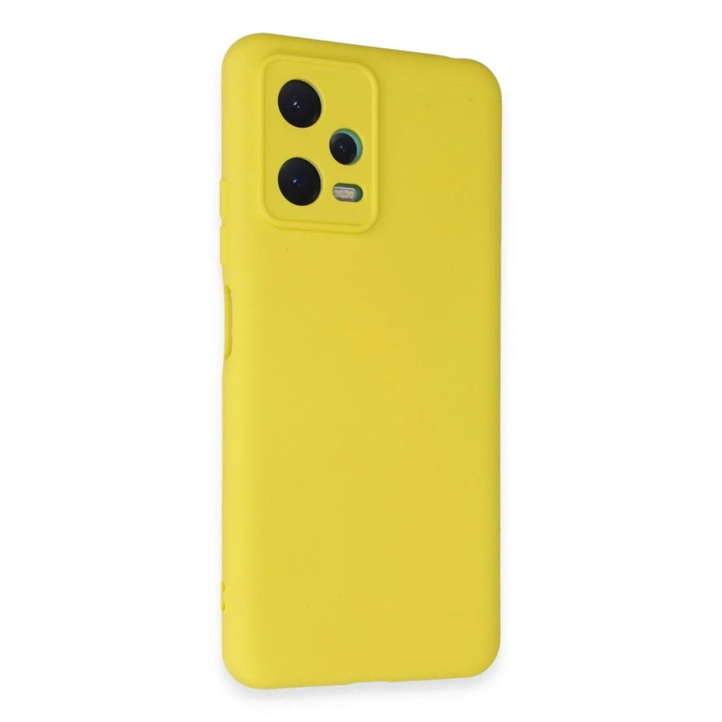 Mey İthalat® Redmi Note 12 5G Kılıf Nano içi Kadife Silikon - Sarı