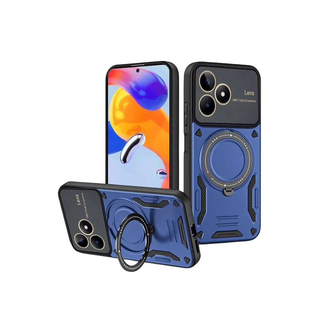 Mey İthalat® Realme C53 Kılıf Joy Lens Standlı Kapak - Lacivert
