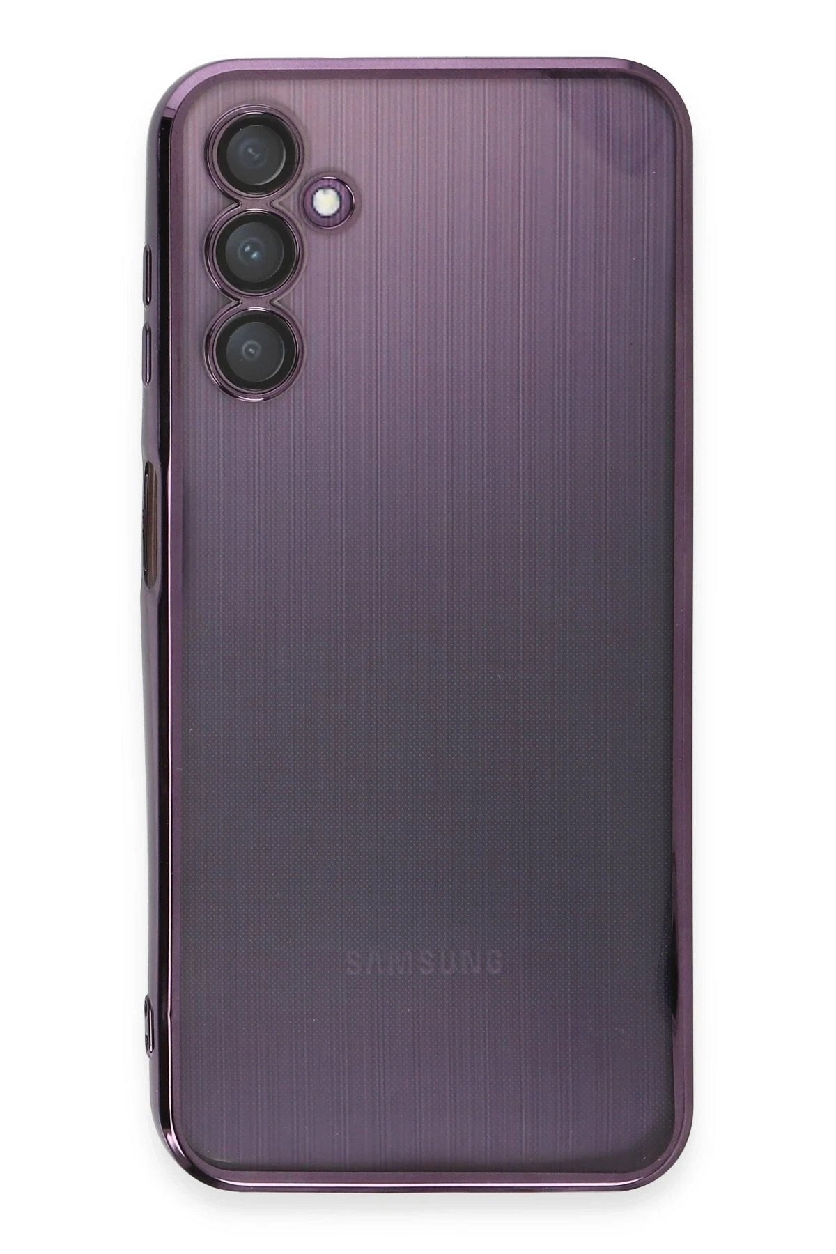Mey İthalat® Samsung Galaxy A14 4G Kılıf Lensli Silikon - Mor