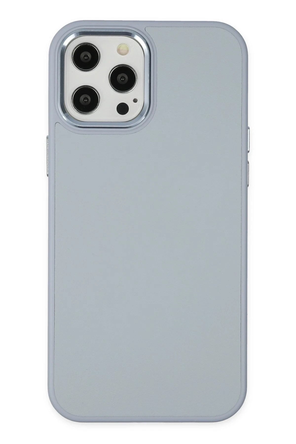 Mey İthalat® iPhone 12 Pro Max Kılıf Asya Deri Silikon - Sierra Blue