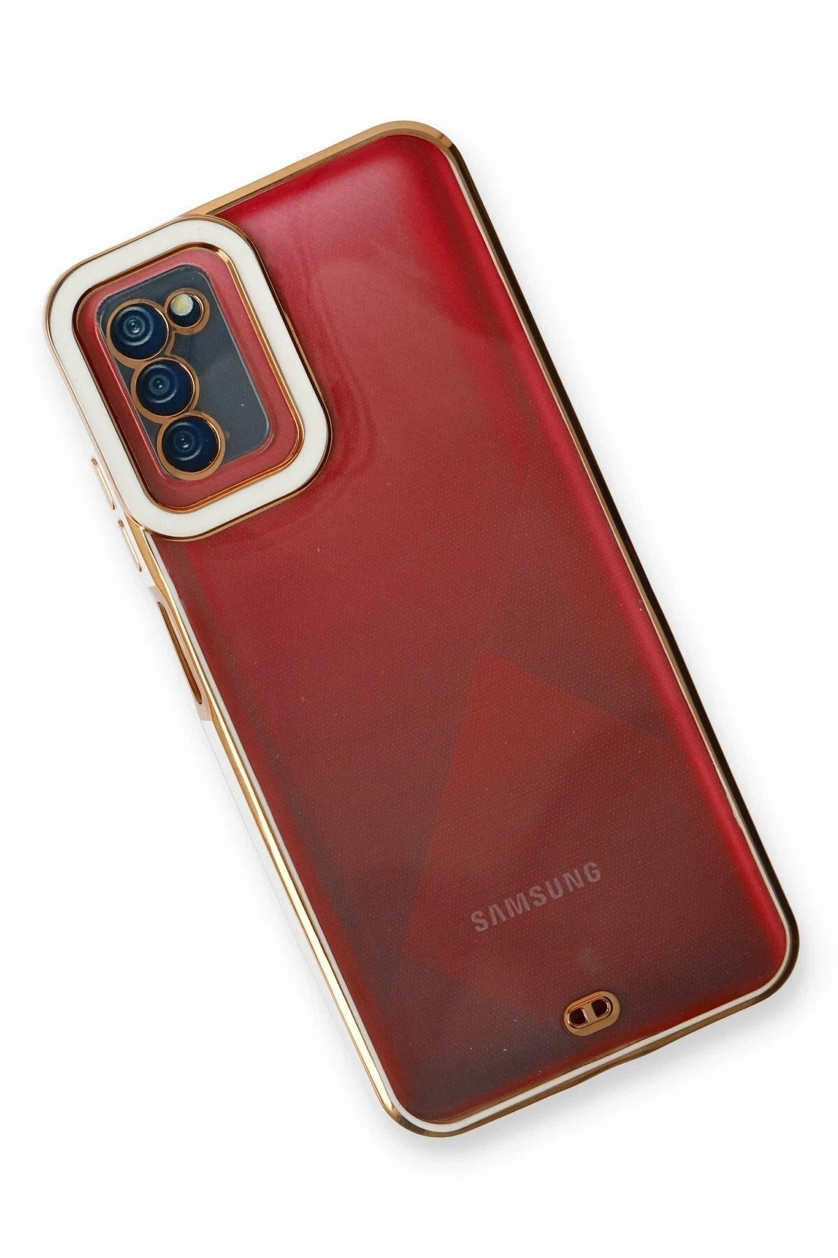 Mey İthalat® Samsung Galaxy A03S Kılıf Liva Lens Silikon - Beyaz
