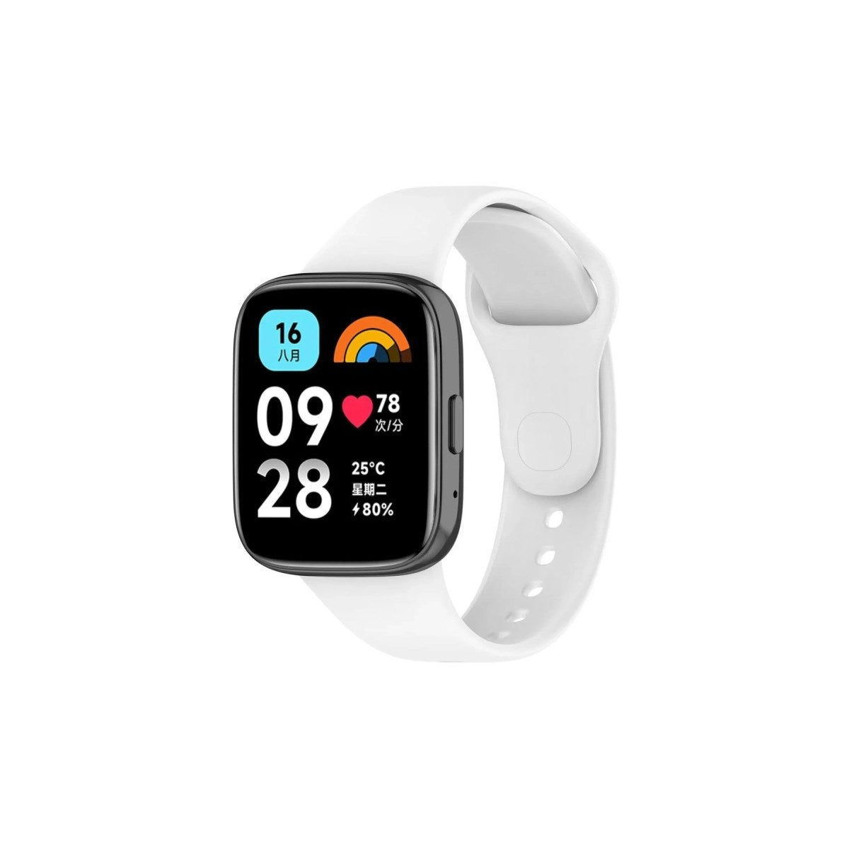 Mey İthalat® Redmi Watch 3 Active Klasik Kordon - Beyaz