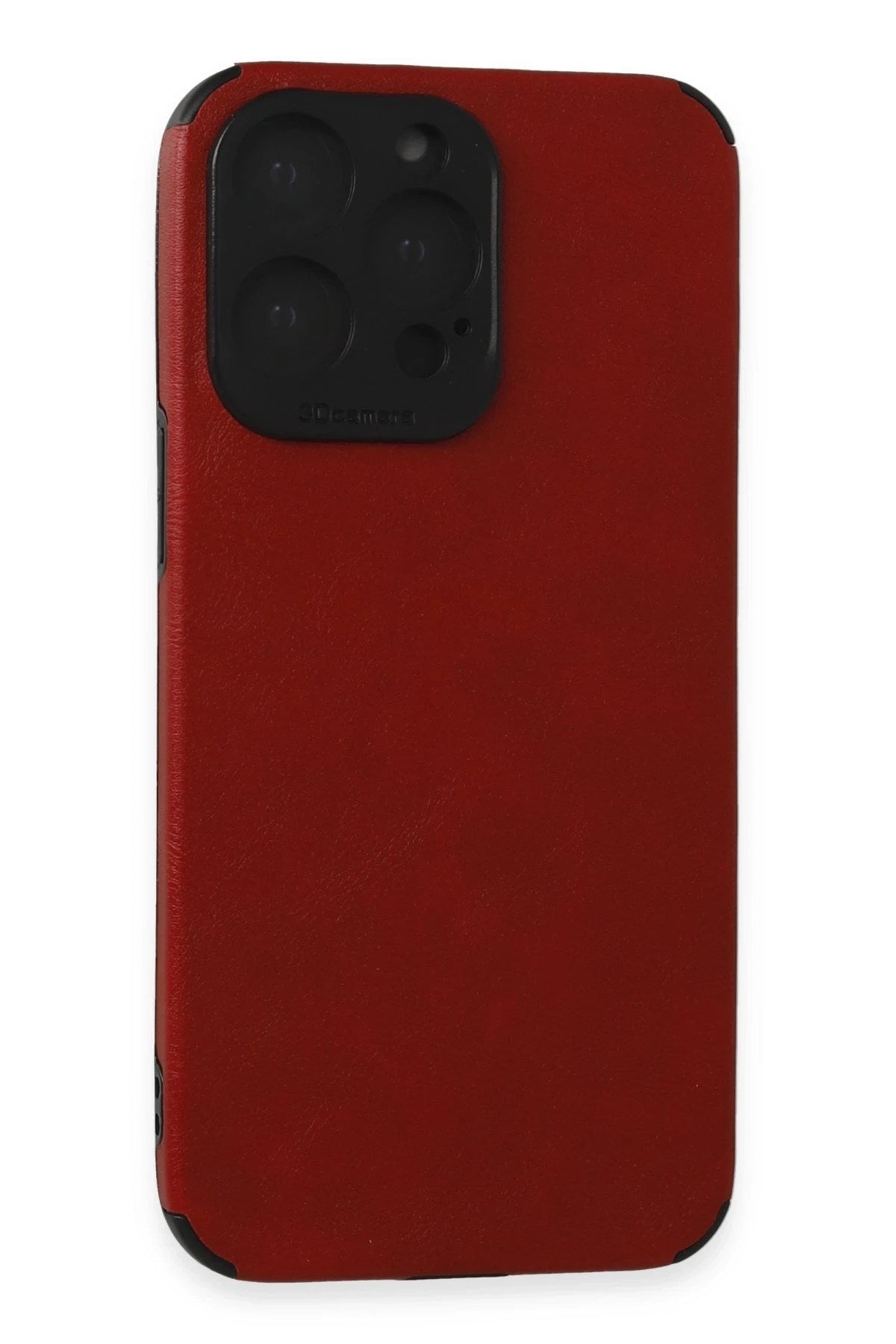 Mey İthalat® iPhone 15 Pro Kılıf Loop Deri Silikon - Kırmızı