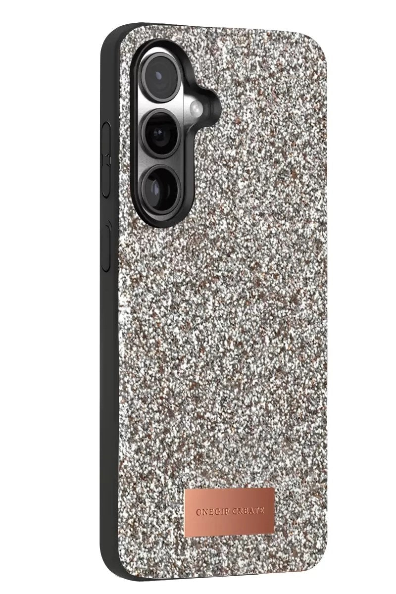 Mey İthalat® Samsung Galaxy S24 Plus Bright Simli Kapak - Gümüş