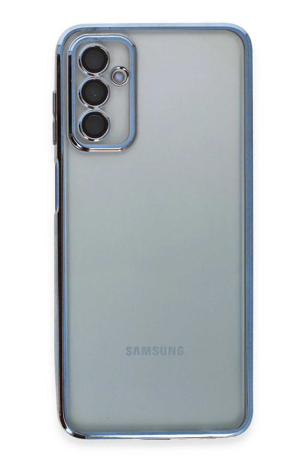 Mey İthalat® Samsung Galaxy M23 Kılıf Lensli Silikon - Açık Mavi