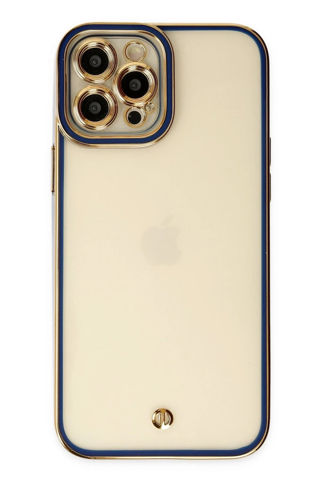 Mey İthalat® iPhone 12 Pro Kılıf Liva Lens Silikon - Mavi
