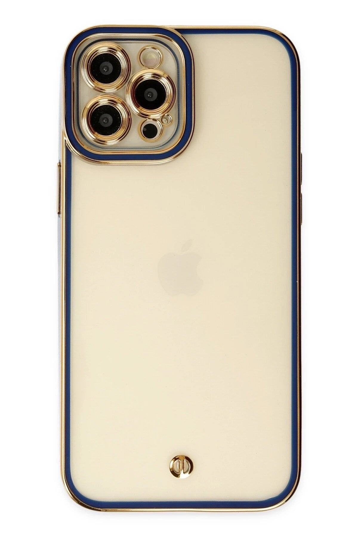 Mey İthalat® iPhone 12 Pro Kılıf Liva Lens Silikon - Mavi