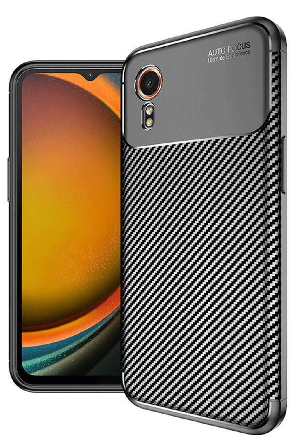 Mey İthalat® Samsung Galaxy XCover 7 Kılıf Auto Focus Karbon Kapak - Siyah