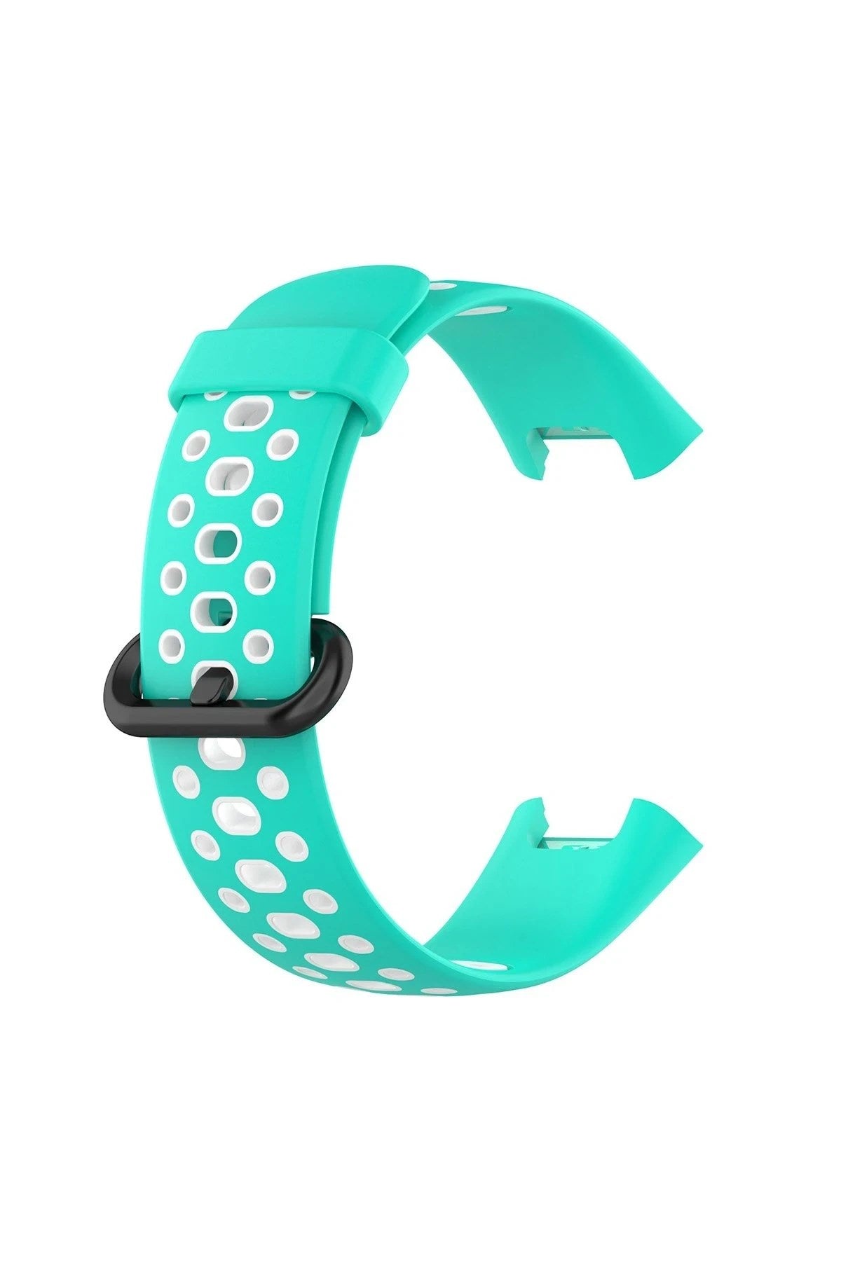 Mey İthalat® Redmi Watch 2 Spor Delikli Kordon - Turkuaz-Beyaz