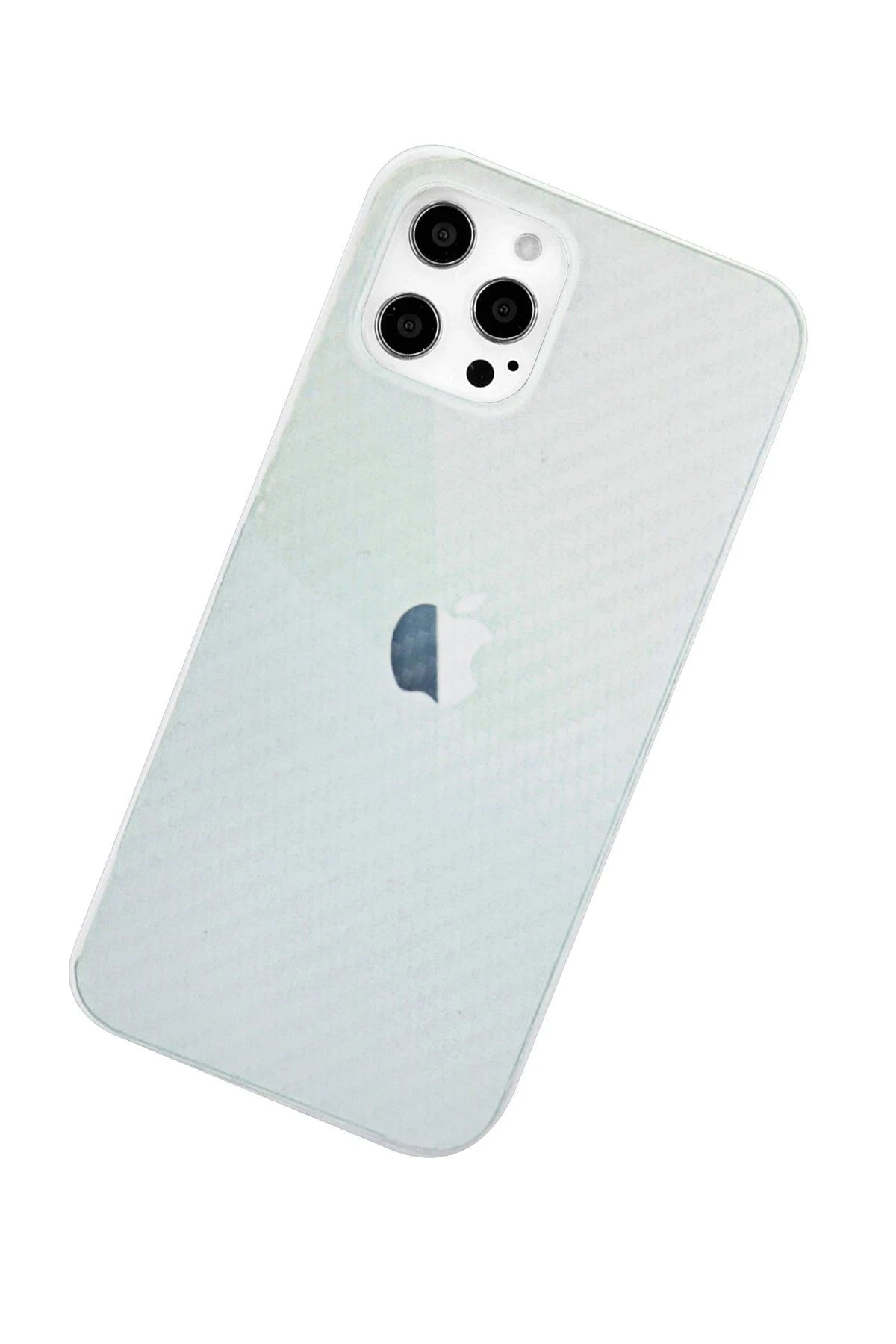Mey İthalat® iPhone 12 Pro Max Kılıf Karbon PP Silikon - Şeffaf