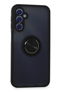 Mey İthalat® Samsung Galaxy M34 5G Kılıf Montreal Yüzüklü Silikon Kapak - Siyah