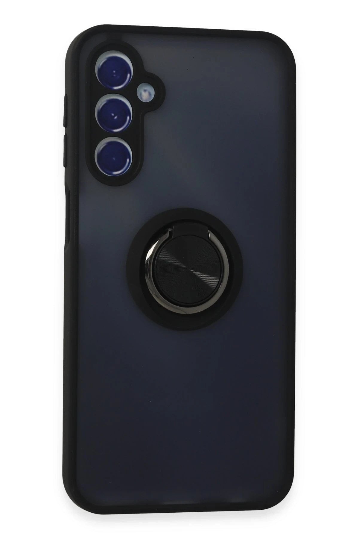 Mey İthalat® Samsung Galaxy M34 5G Kılıf Montreal Yüzüklü Silikon Kapak - Siyah