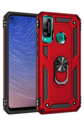 Mey İthalat® Huawei P40 Lite E Kılıf Sofya Yüzüklü Silikon Kapak - Kırmızı