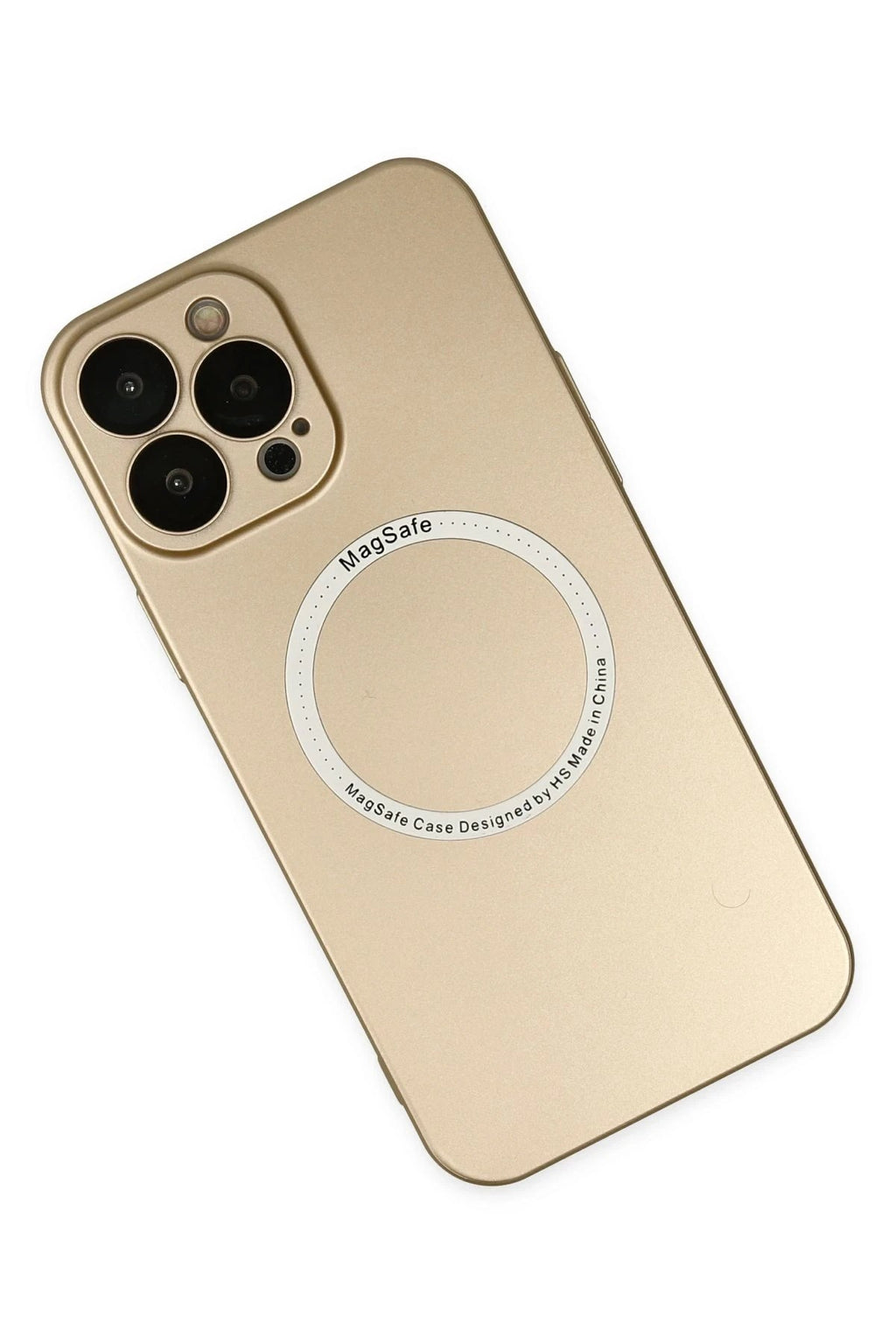 Mey İthalat® iPhone 14 Pro Max Kılıf Jack Magneticsafe Lens Silikon - Gold