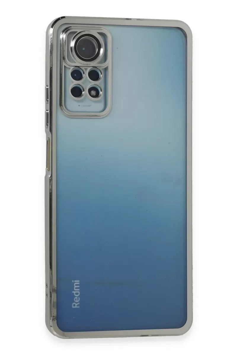 Mey İthalat® Redmi Note 11 Pro Kılıf Lensli Silikon - Gümüş