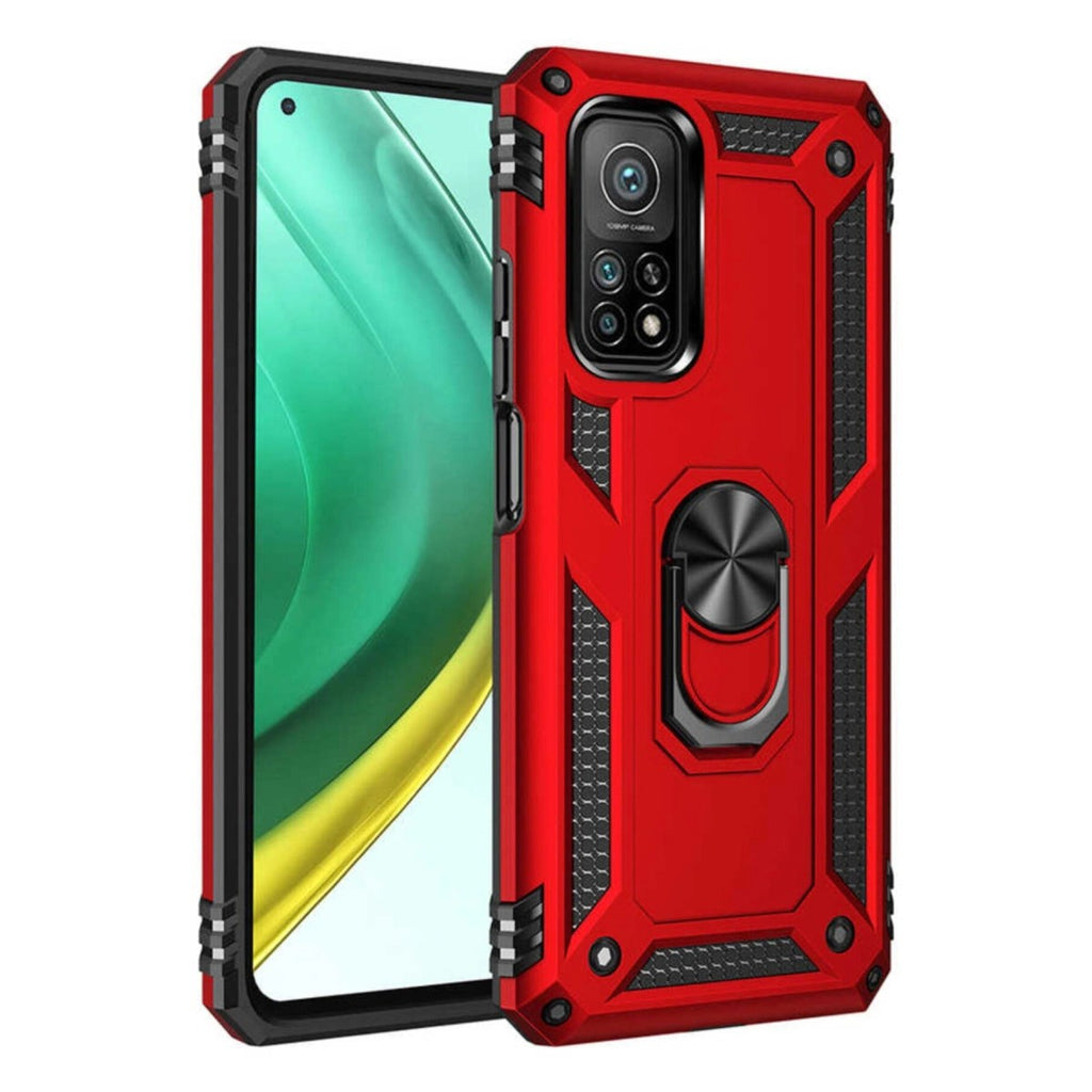 Mey İthalat® Mi 10T Pro Kılıf Sofya Yüzüklü Silikon Kapak - Kırmızı