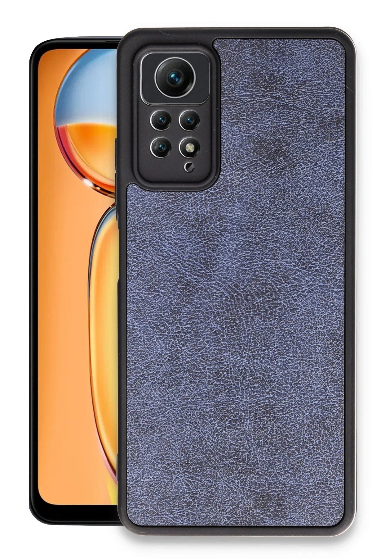 Mey İthalat® Redmi Note 12 Pro 4G Kılıf Aras Deri Kapak - Lacivert