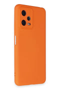 Mey İthalat® Redmi Note 12 5G Kılıf Nano içi Kadife Silikon - Turuncu