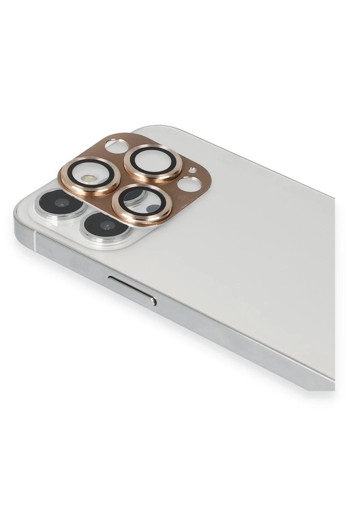 Mey İthalat® iPhone 13 Pro Max Pers Alüminyum Kamera Lens - Gold