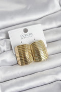 Mey İthalat® Gold Renk Pirinç Vintage Esintili Statement Küpe