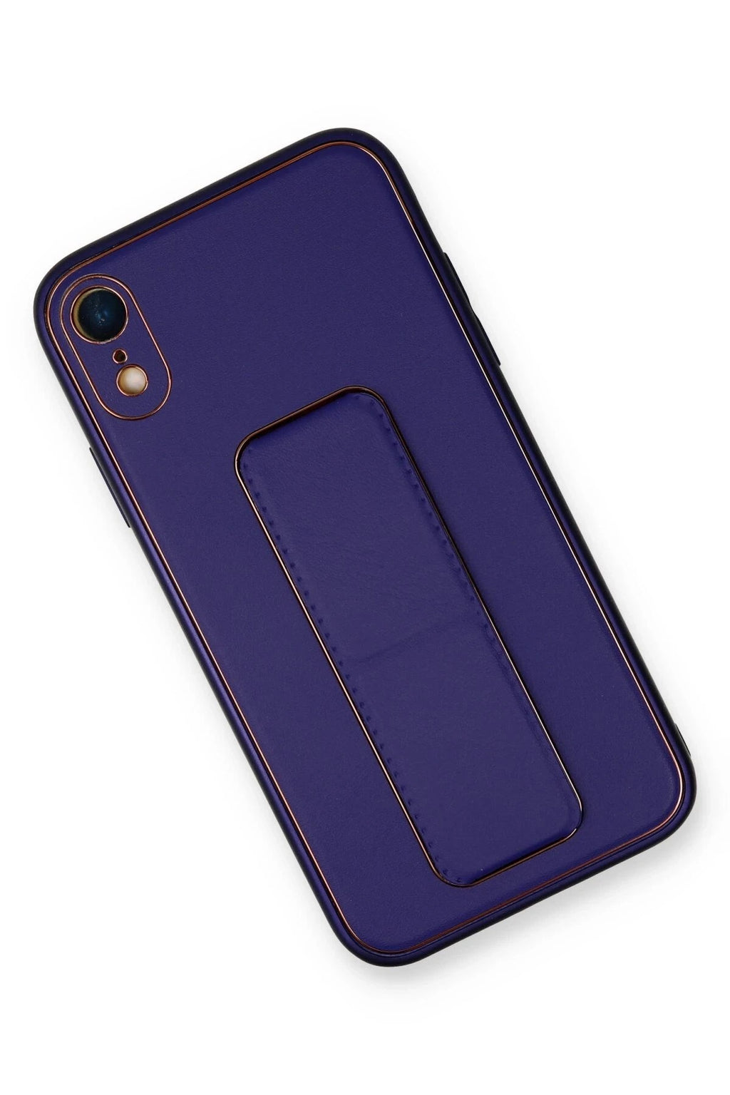 Mey İthalat® iPhone XR Kılıf Coco Deri Standlı Kapak - Mor